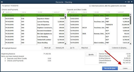 quickbooks for mac cleared vs reconciled